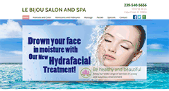 Desktop Screenshot of lebijousalonandspa.com