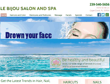 Tablet Screenshot of lebijousalonandspa.com